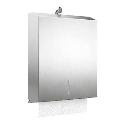 Paper Towel Dispenser Wall Mount, Brushed Stainless Steel Commercial Paper Towel Holder with Lock for Multifold/Trifold Towels, Large Capacity for Bathrooms & Public Places