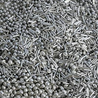 14oz 1/8" Stainless Steel Tumbling Media Shot, 3 Shapes Mixed | Ballcone, Ball, Pin, Jewelry Polishing, Metal Deburring & Rust Removal, Industrial Grade Tumbler Media