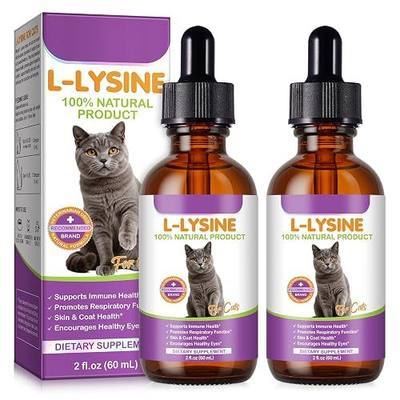 Lysine for Cats - 2 Packs Cat Lysine Drops