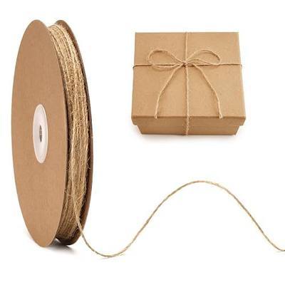 jijAcraft 1.5MM Jute Twine - 328Ft Natural Brown Jute String, 2-Ply Thin String for Gardening, Craft Twine for DIY Crafts, Gift Wrapping, Crochet Kitting, Macrame Decor