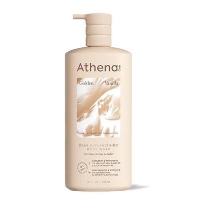 Athena Club Body Wash For Women, Golden Vanilla, 18 Fl Oz | Sulfate Free Body Wash, Hydrating Body Wash with Niacinamide & Shea Butter, Body Wash Sensitive Skin, Dermatologist Tested