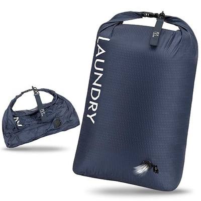 Travel Laundry Bag, Vacuum Compression Dirty Clothes Travel Bag, Waterproof Wet/Dry Space-Saving Laundry Storage Organizer, Smell Proof Storage Bag for Clothing, Swimming, Yoga, Gym, Camping