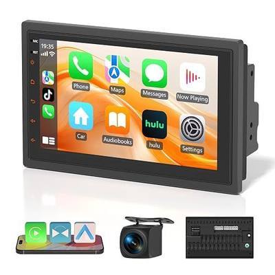 Haudio Double Din Car Stereo - Wireless CarPlay & Android Auto, 7" HD Touchscreen Car Radio with Bluetooth,Voice Control, Backup Camera, Subwoofers, SWC, GPS Navigation (2+64GB)