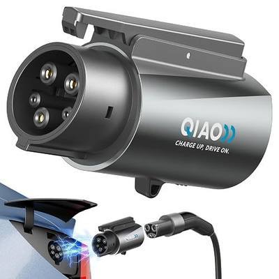 QIAO Tesla to J1772 Adapter, Max 80A 250V AC | Silver Plated nacs to j1772 for Efficient Level 2 EV Charging, Compatible with Tesla Wall, Destination, and Mobile Connectors