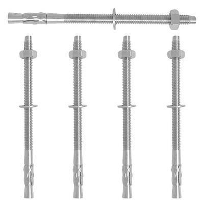 Stainless Steel Concrete Anchors, Heavy Duty Wedge Anchor Fasteners 1/4 Inch x 4 Inch (5 Pcs)