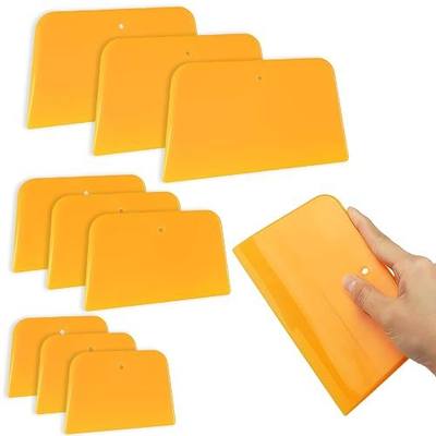 Body Filler Spreader Set,9PCS Reusable Plastic Auto Body Tools | Flexible Body Filler Applicator Tools for Putty Glaze Caulk Paint -for Car Body Repair,Woodworking,Marine,4/5/6 Inch