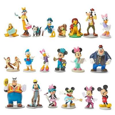 Disney Store Official Mickey Mouse & Friends Mega Figure Set - 20 Fully Sculpted Figurines - Includes Mickey, Minnie, Donald, Goofy, Pluto, & More for Fans of Toy Figures & Playsets