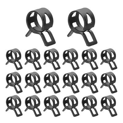 20PCS Car Spring Band Type Clamps, 5/8 Inch 16mm Vehicle Fuel Line Spring Hose Clip, Automotive Vacuum Water Air Pipe Clips Fasteners Accessories, Universal for SUV, Sedan, Truck