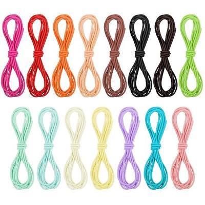 32 Yards 2mm Elastic Cord Elastic String for Bracelets 6.6ft/pcs Beaded Cords Small Bungee Shock Cord for DIY Crafts Beading Sewing Jewelry Making