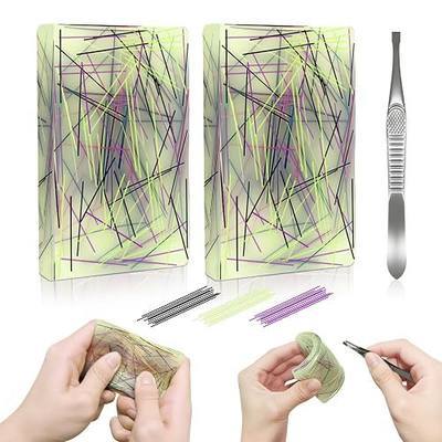 2PC Picky Pad - Skin Picking Fidget Toy for Dermatillomania & Trichotillomania, Sensory Pick Pad for Autism & Stress Relief, Silicone Picking Pad with 1PC Tweezers