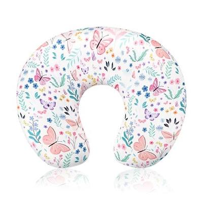 Nursing Pillow Cover, Ultra Soft Breastfeeding Pillow Covers for Newborn Baby Boys and Girls, Easy Removal and Machine Washable Slipcover, Pillowcase Only (Butterfly)