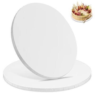 16 Inch Cake Boards, 2 pcs Cake Drums 1/2" Thick | White Cakes Corrugated Cardboard Rounds Base for Heavy or Multi Layer Cakes, Dessert, Crafts Display