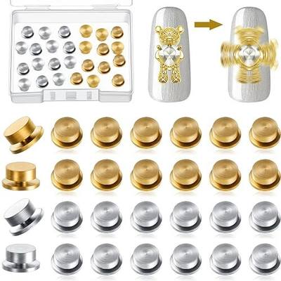Leelosp 30 Pieces Spinning Nail Charms Nail Art Rotating Charm Bearing Art Tool Rings Jewelry Rotating Tools 3D for Women Girls Crafting Jewelry Accessories