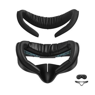 AMVR Facial Interface Face Pad Cover Compatible with Meta/Oculus Quest 3S Accessories, Comfort PU and Ice Silk Cotton Cushion,Not Fit Q3 (Larger)