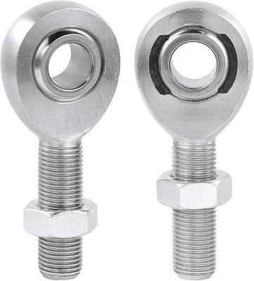 1/2" Rod End Bearings Heim Joints Kit, .500" Chromoly Rod End Heim Joint Steering Shaft Support, Spherical Rod End, 1/2-20 LH&RH Hand Male Thread Heim Joint with Jam Nuts - 2PCS