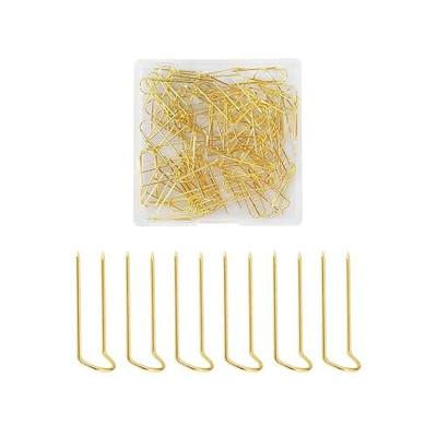 100 Pieces Sewing U Pins, U Pin Needle, U-Pins for Jewelry Display Craft DIY Multipurpose Straight Pin for Craft, DIY Sewing Project (Gold)