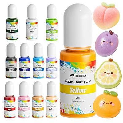 Silicone Pigment, 12 Colors for Taba Squishy & Liquid Silicone | 12 vivid colors with strong tinting, even dispersion, smooth flow, and heat-stable color for mold making