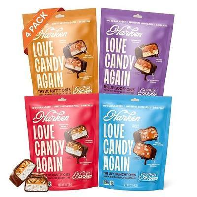 Harken Lil' Ones Variety Pack 4 pouches, 20 minis | No Sugar Added | Made With Dates, Not Refined Sugar | High Fiber | Plant-based | Vegan | Dairy Free | Superfood