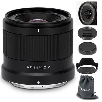 VILTROX 14mm F4.0 Z-Mount Lens for Nikon, Full Frame Auto Focus Ultra-Wide Angle Prime Lens for Nikon Z-Mount Cameras ZFC Z5II Z50II Z30 Z5 Z6II Z7II Z6III Z7 Z8 Z9 ZF Z6 Z50