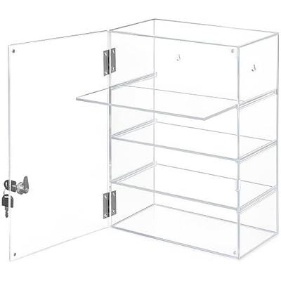 Acrylic Display Case with Lock – Acrylic Storage Chest for Figures, Collectibles, Jewelry, Expensive Items & More – Secure and Organized Storage (3.7" Adjustable)