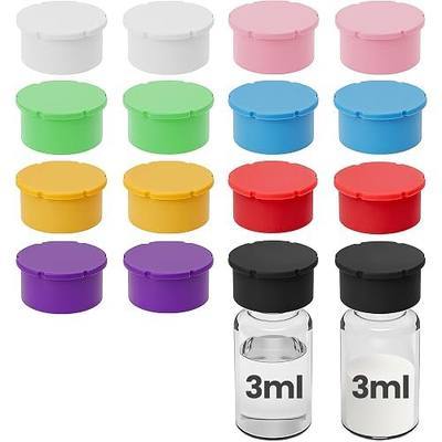 MIMORE Vial Caps - 16 Pack 3ml Vial Caps Covers for Peptides & Injections - Resuable & Silicone Peptide Vial Covers Cap