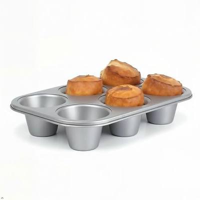 Nonstick Popover Pan, 6-Cup, 13x9inch | Extra Deep, Heavy-Duty Steel, Compact Design Fits Small Ovens, 450°F Oven Safe