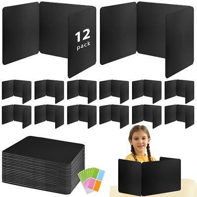 12 Pack Desk Dividers for Students, Waterproof Durable Plastic Testing Dividers Privacy Folders for Classroom, Easy to Clean, Desk Privacy Panel Classroom Shield Folder Boards Teacher Supplies