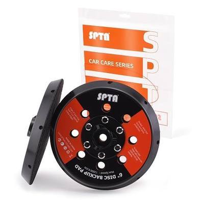 SPTA 2Pcs 6 Inch Universal Dual Action Backing Plate, Backing Plate for DA Polisher,Hook & Loop, 5/16"-24 Thread,Fits DA Polishers Up to 12,000 OPM,Sand,Buff,Polish & Finish, Auto Detailing -BP604