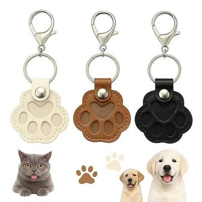 Classic 3 Pcs Dog Fur Storage Keychain,Cute Pet Fur Keepsake Leather Keychain for Collecting Cat and Dog Hair pet Memorial Gifts for Dogs,Black White Brown