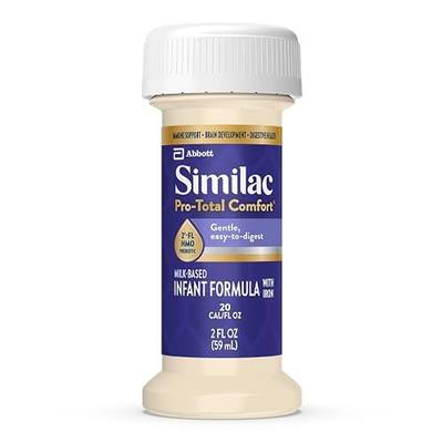 Similac Pro-Total Comfort Infant Formula With Iron, Gentle, Easy-to-Digest Formula, Has 2'-FL HMO for Immune Support, Non-GMO, Ready-to-Feed Baby Formula, 2-fl-oz Bottle, Pack of 24
