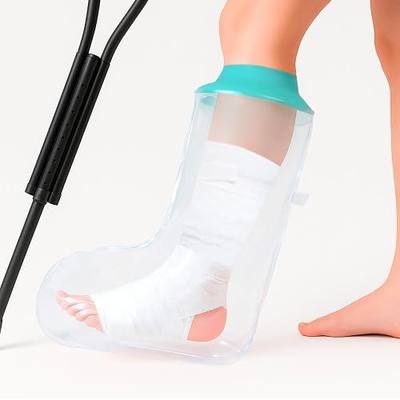 Waterproof Cast Cover for Shower Adult Half Leg, Calf, Foot, Ankle | Reusable Leg Cast Protector for Swimming, Soft Ring Seal, Shower Boot for Injury Surgery Recovery, Wound for Adult and Youth