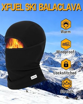 Winter Balaclava Ski Mask Warm and Fleece Full Face Cover for Men Women Cold Weather Skiing Motorcycle Neck Warmer