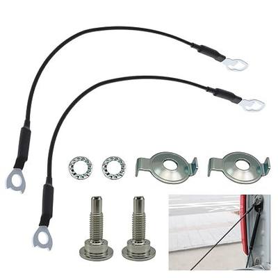 55276074AC Tailgate Cable Strap with Accessories, Tailgate Replacement Parts, Rear Tailgate Cables Straps, Fit for 2002-2018 Dodge Ram 1500, 2003-2019 Dodge Ram 2500/3500, Replace 55276074AE (2 Pcs)