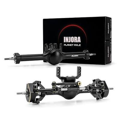 INJORA +7mm Planet Axles with Double Joint Shafts for 1/18 TRX4M (Black)