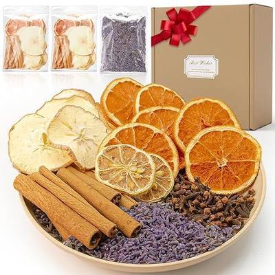 3 Packs Natural Potpourri Simmer Pot Mix Bulk | Cinnamon Sticks, Orange-Apple-Lemon Slices, Lavender Buds, Clove, Holiday Winter Scent Fragrance, Fall Thanksgiving Gift
