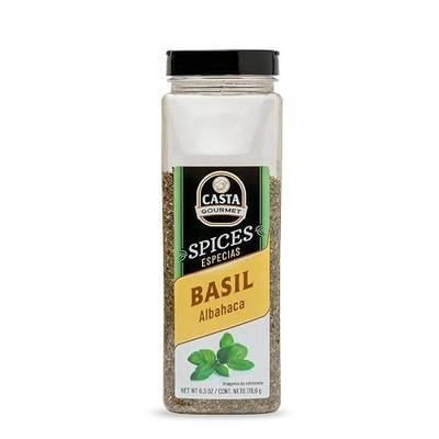 Dried Basil Leaves 6.3 oz | Basil Seasoning | Dried Basil Spice | 178.6 g | Casta Gourmet