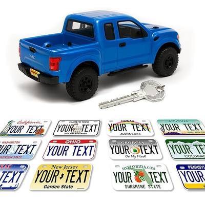 Personalized Mini License Plates for RC Cars | 50 US State-Inspired Designs | Custom Tags for Remote Control & Scale Toy Vehicles (1/8, 1/10, 1/12, 1/14, 1/16) | 2-Pack Decorative Accessories