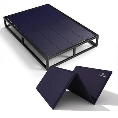 10mm Bunkie Board (76”x80”King Size) Heavy Duty Wood, Low Profile Bed Support, Breathable, Noise Minimizing, Moisture Resistant | Fodable Box Support Board | Split Fully Assembled
