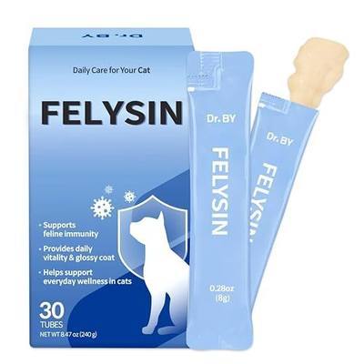 Doctor By FELYSIN L-Lysine for Cats Lickable Immune Support Supplement Allergy Relief, Sneezing, Runny Nose, Cold, Watery Eyes Respiratory Health with Beta-Glucan & Taurine – 30 Individually Packaged