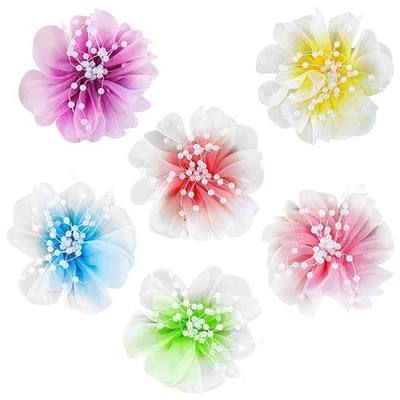 6Pcs Dog Collar Gradient Cute Decorative Flower Accessories | Elastic sliding for easy wearing and fixing, decorative ornaments suitable for dog and cat pet collars