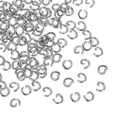 MECCANIXITY Open Jump Rings,1.8mmx3mm 316 Stainless Steel Split O Jump Rings Connector 0.6mm Thick Jewelry Making Supplies for Bracelet Necklace Pendant DIY,Pack of 160