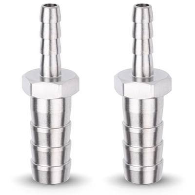MAACFLOW Stainless Steel 3/8" to 3/16" Reducer Hose ID Barb Barbed Fitting (Pack of 2)