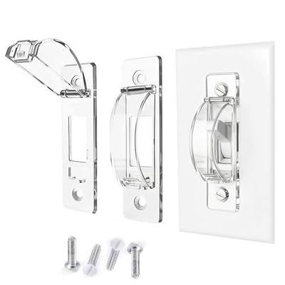 Light Switch Guard, 2 Pack Clear Light Switch Lock, Light Switch Cover Guard, Child Proof Light switch cover, Prevent Children and Adults from Accidentally Turning Your Lights on or off