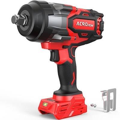 ACROPOW Cordless Impact Wrench 1/2" for Milwaukee 18V Battery | High Torque 1700FT-LBS Brushless Impact Driver, Auto-Stop Reverse, Variable Speed, Heavy Duty Impact Gun (Bare Tool)