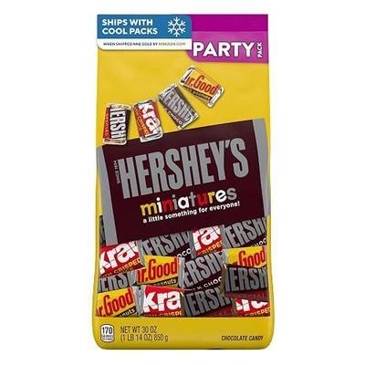 HERSHEY'S Miniatures Assorted Chocolate Candy Bulk Variety Party Pack, 30 oz
