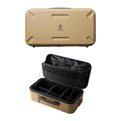 ELECOM NESTOUT Gear Storage Case, Lightweight Hard Shell Organizer, Water-Resistant, Stackable Organizer with Padded Dividers, Fits Cameras & Accessories Travel Outdoor Tech Accessories