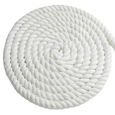5ft Nature Cotton Rope, 20mm Thick White Cotton Rope, 3-Strand Twisted, Soft Cord Great for DIY Crafts Decoration Pet Toys, Indoor & Outdoor Use