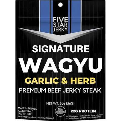 Five Star Wagyu Beef Jerky – Garlic & Herb 2-Pack (4oz)