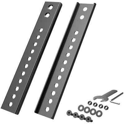 Vertical VESA Extender Plate Bracket Kit for TVs with Low VESA Position, Compatible with Motorized TV Ceiling Mounts, Standard Ceiling Mounts & Vertical-Arm TV Wall Mounts, 1 Pair, Black