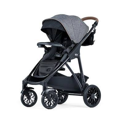Chicco Corso Primo Modular Baby Stroller and Car Seat Combo, Quick-Fold | Summit/Grey, UPF 50+ canopy, parent-facing and forward-facing, newborn to toddler, infant car seat combo, 5-point harness